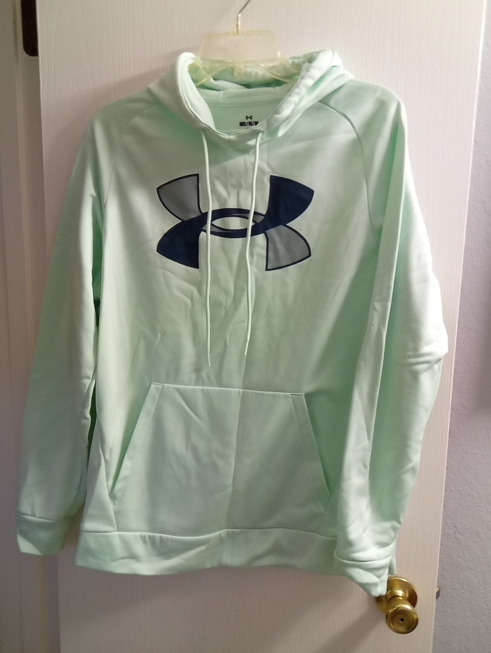 Under Armour Mint Green Crewneck Hoodie with Dark Logo